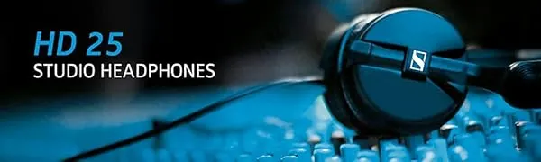 Sennheiser HD 25 Wired On Ear Headphones overview 1