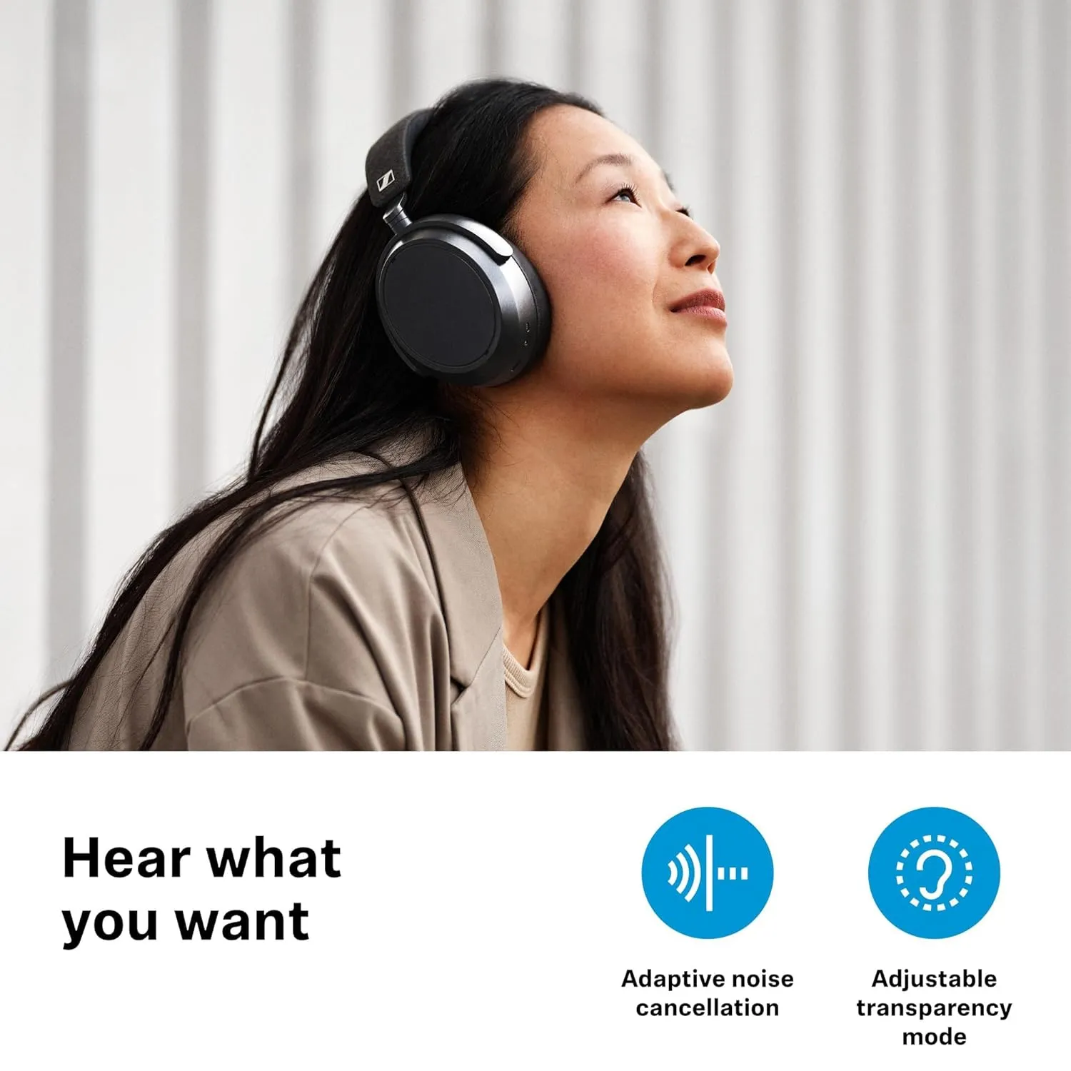 Sennheiser MOMENTUM 4 ANC Wireless Over Ear Headphones Graphite overview 3
