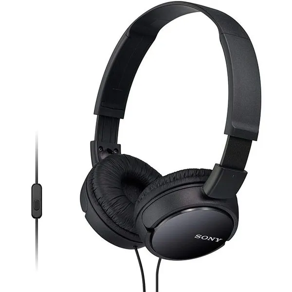 Sony MDR-ZX110AP On-Ear Stereo Headphones with Mic - Black
