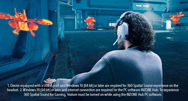 Sony-INZONE H3 Wired Gaming Headset, Over-ear Headphones with 360 Spatial Sound, MDR-G300 overview 2