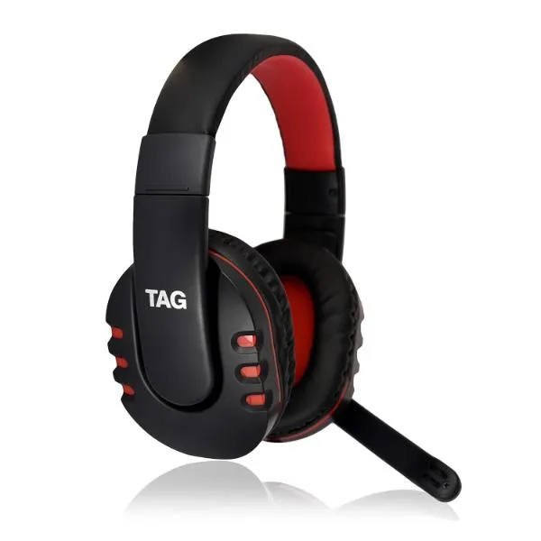 TAG GAMERZ USB-400 over The Ear Wired Headphone with Mic (Black)