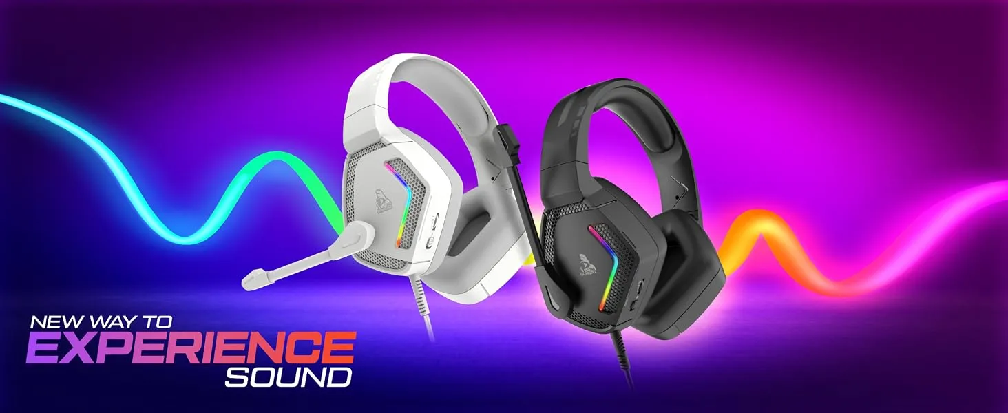 TAG Gamerz Victor RGB Over-Ear Gaming Headphone (White) overview 1