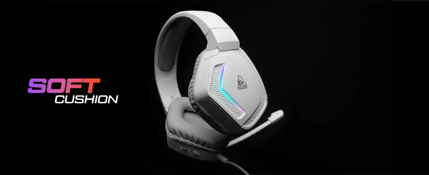 TAG Gamerz Victor RGB Over-Ear Gaming Headphone (White) overview 5