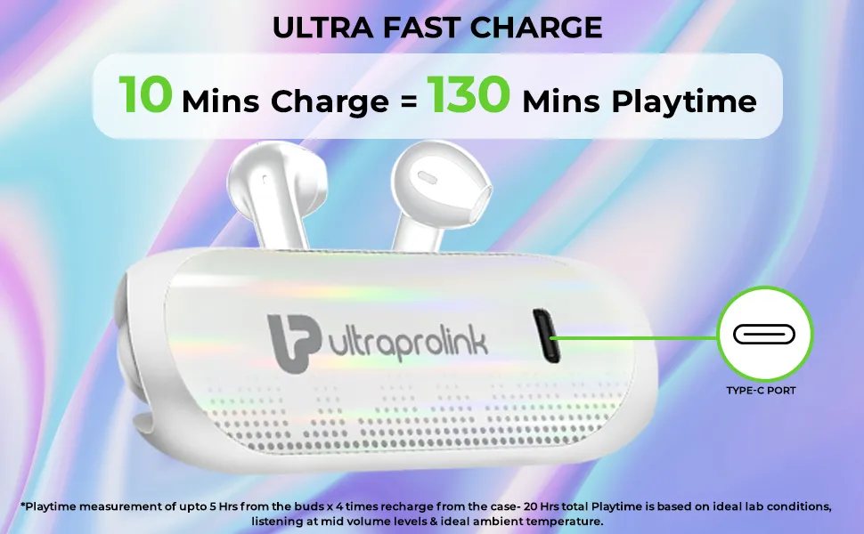ULTRAPROLINK TWS Earbuds Swag Infinity - White overview 5