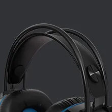Zebronics Jet Premium Wired Gaming On Ear Headphone with LED Light for earcups, 40mm Neodymium Drivers, 2 Meter Braided Cable, Flexible mic, Suspension Headband, 3.5mm + USB Connector (Black + Blue) overview 8
