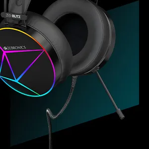 Zebronics Zeb-Blitz USB Gaming Wired Headphone (Black) overview 4