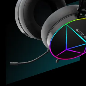 Zebronics Zeb-Blitz USB Gaming Wired Over Ear Headphones with Dolby Atmos, RGB LED, Windows Software, Simulated 7.1 Surround Sound, 2.4 Meter Braided Cable, Flexible mic, Ear Cushions with mic (White) overview 7