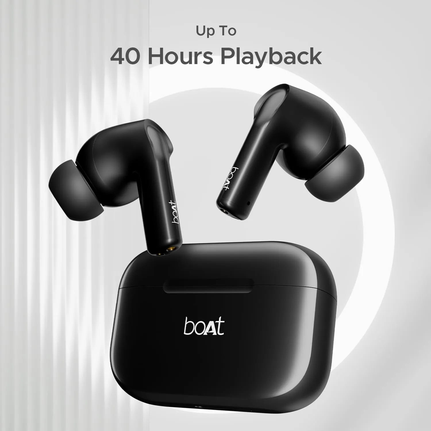 boAt Airdopes 163/161 in Ear Earbuds TWS with 40 HRS Battery (Pebble Black) overview 2