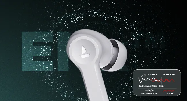 boAt Airdopes Flex 454 ANC, 60HRS Battery, ANC(~32dB), App Support, 4Mics ENx, Fast Charge, Dual Pairing, IPX5, v5.2 Bluetooth Earbuds, TWS Ear Buds Wireless Earphones with mic (Gunmetal Black) overview 12