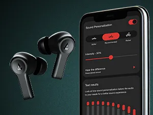 boAt Airdopes Flex 454 ANC, 60HRS Battery, ANC(~32dB), App Support, 4Mics ENx, Fast Charge, Dual Pairing, IPX5, v5.2 Bluetooth Earbuds, TWS Ear Buds Wireless Earphones with mic (Gunmetal Black) overview 6
