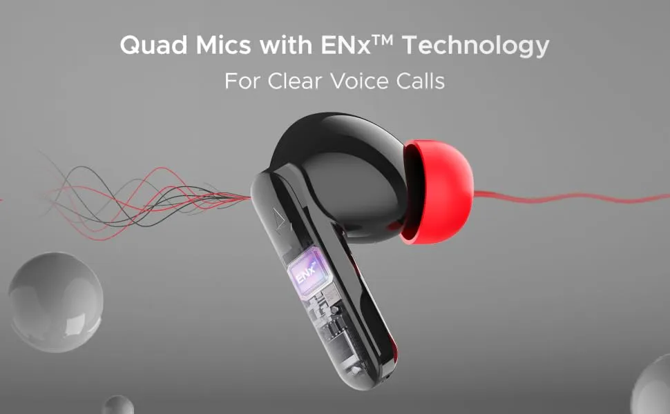 boAt Airdopes Ultra Plus TWS in Ear Earbuds with 50 HRS Playback, 4-MIC ENx Technology & ASAP Charge (Active Black) overview 3