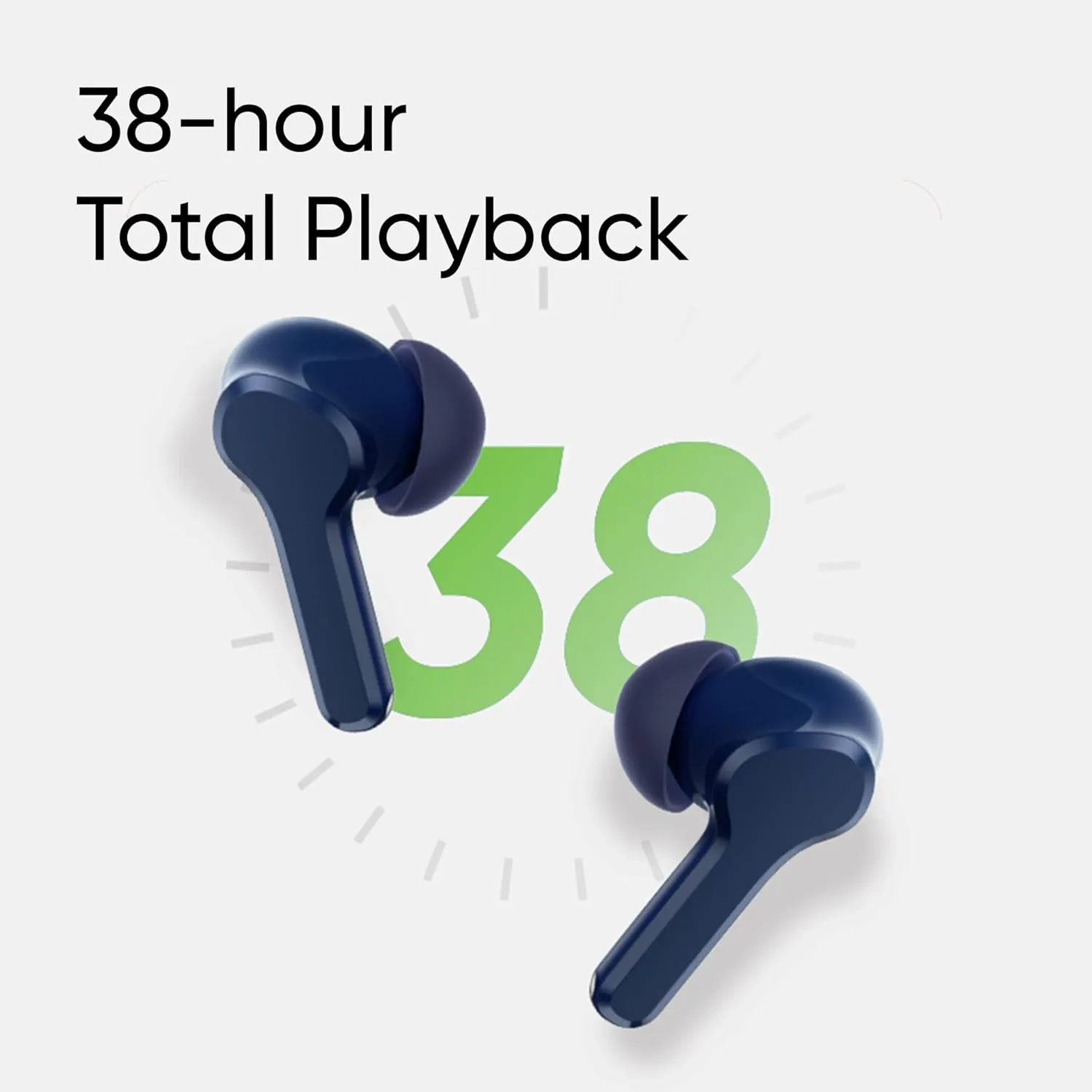 realme Earbuds T110 with Ai Enc for Calls, Upto 38 Hours of Playback and Fast Charging Bluetooth in Ear Headset (Country Green) overview 3