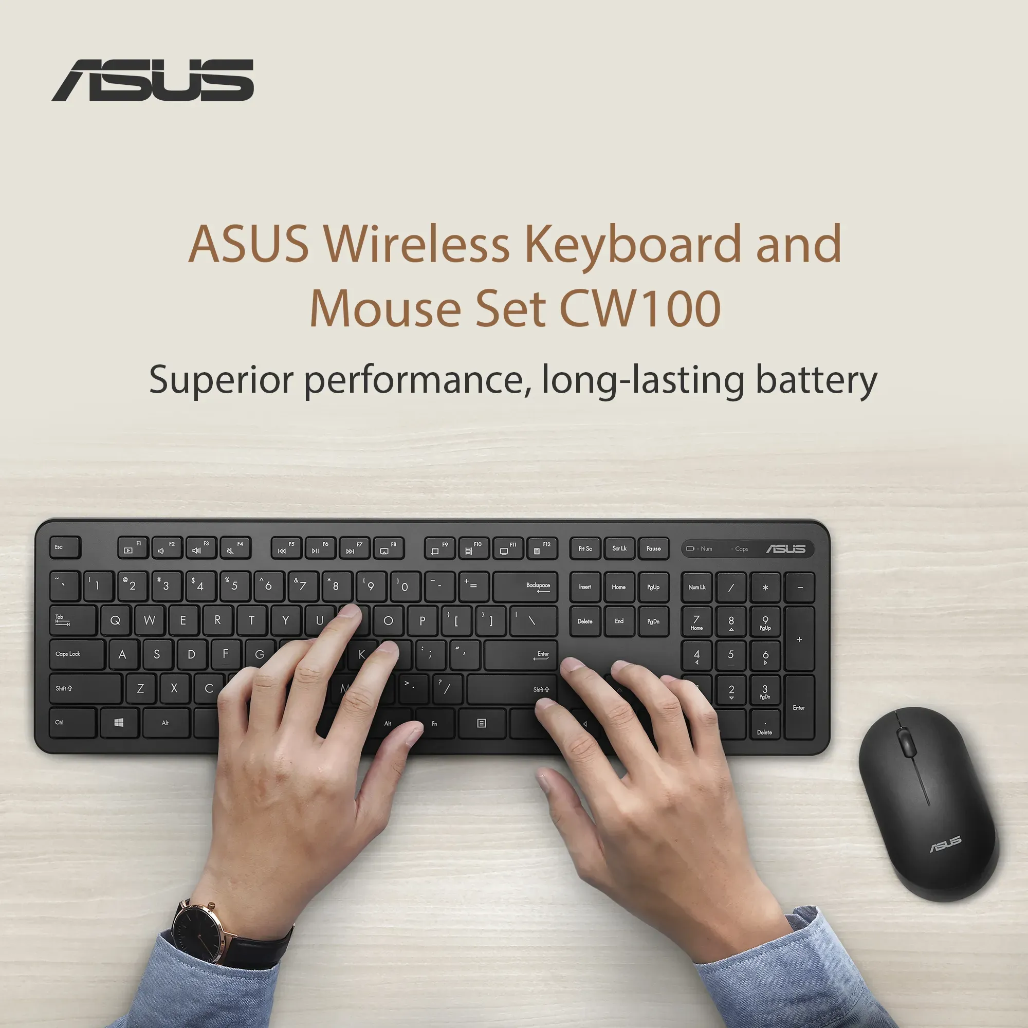 ASUS CW100 Wireless Keyboard and Mouse Set overview 1