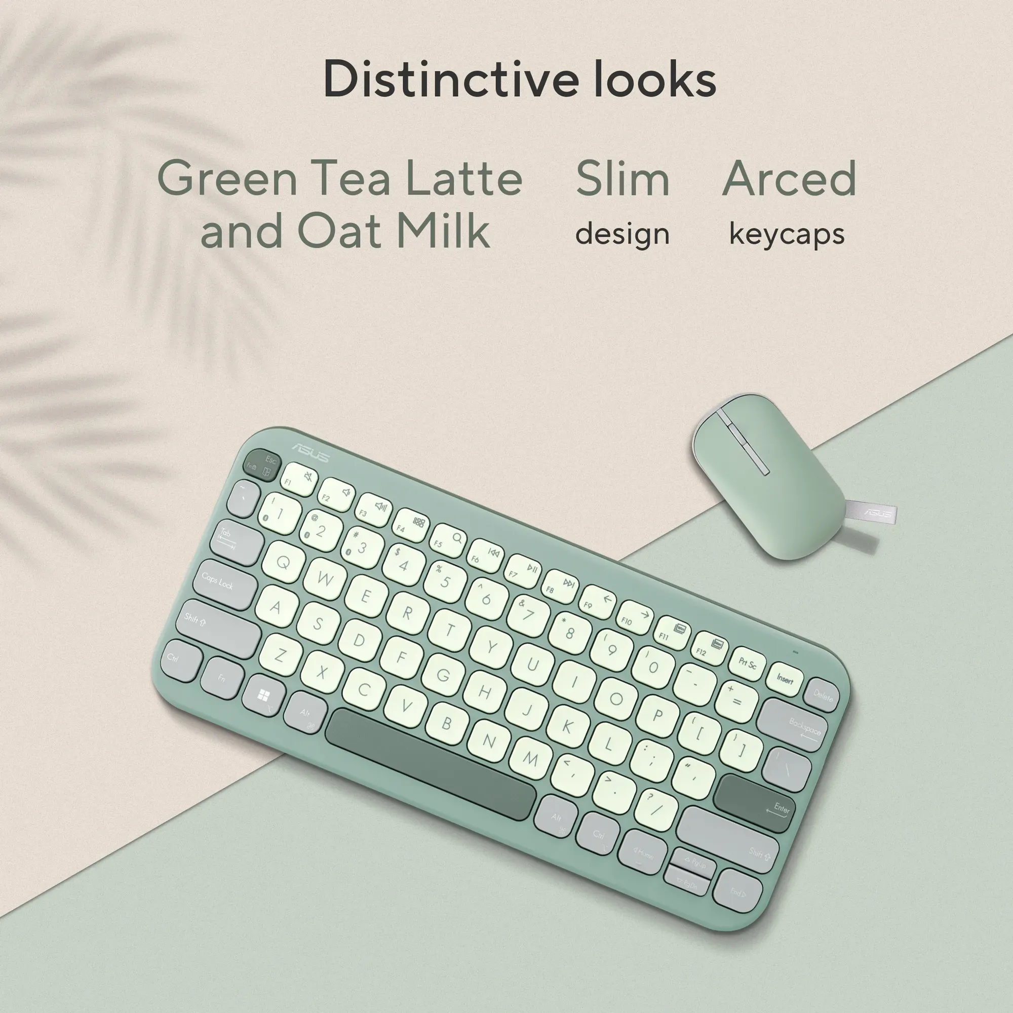ASUS Marshmallow Wireless Keyboard KW100-OM (Green) overview 1