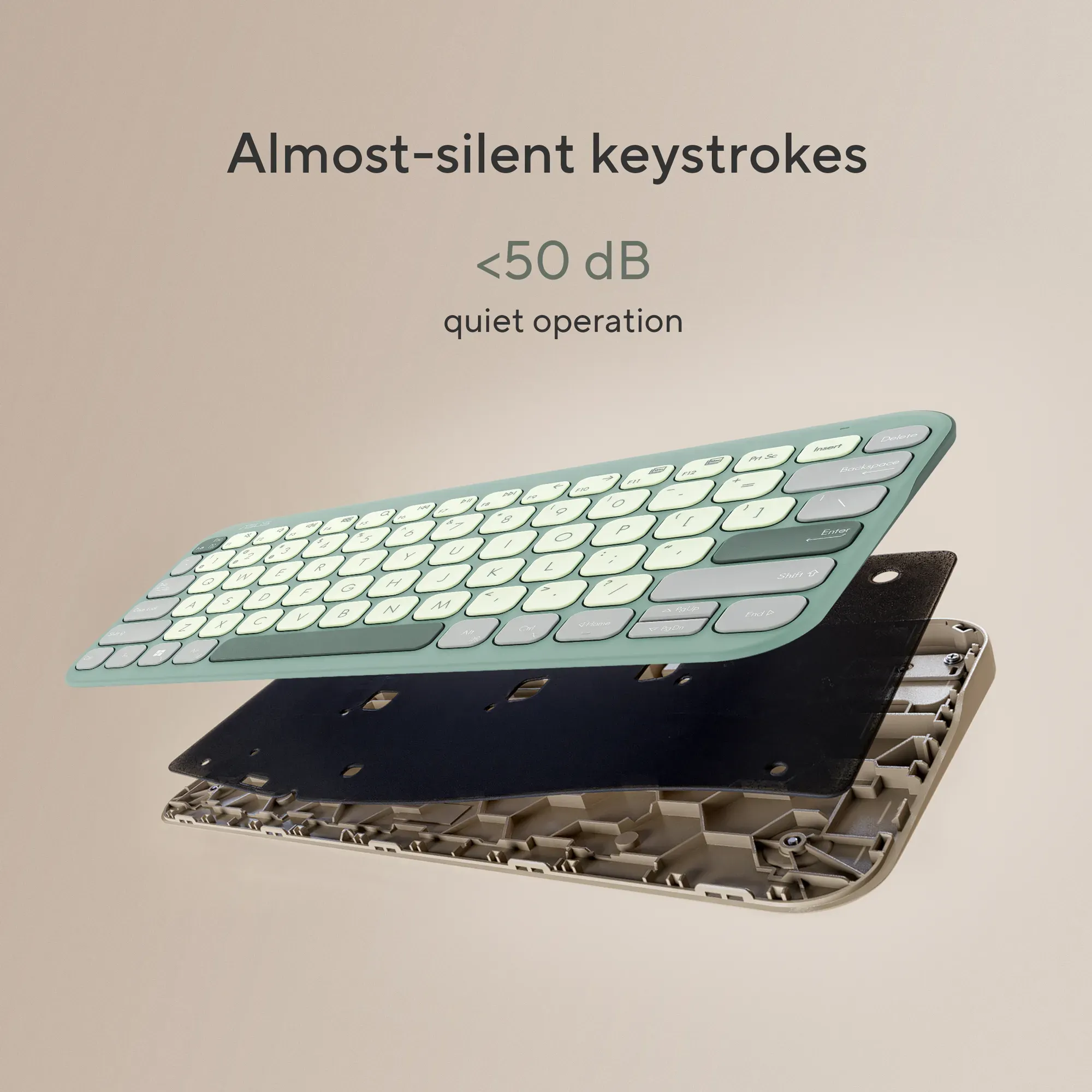 ASUS Marshmallow Wireless Keyboard KW100-OM (Green) overview 5