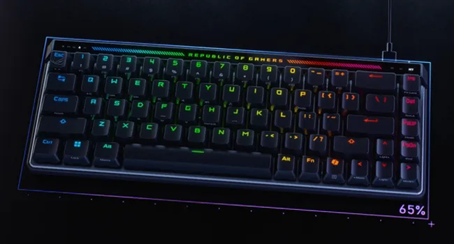 ASUS ROG Falchion Ace HFX 65 Analog Gaming Keyboard (Black) overview 2