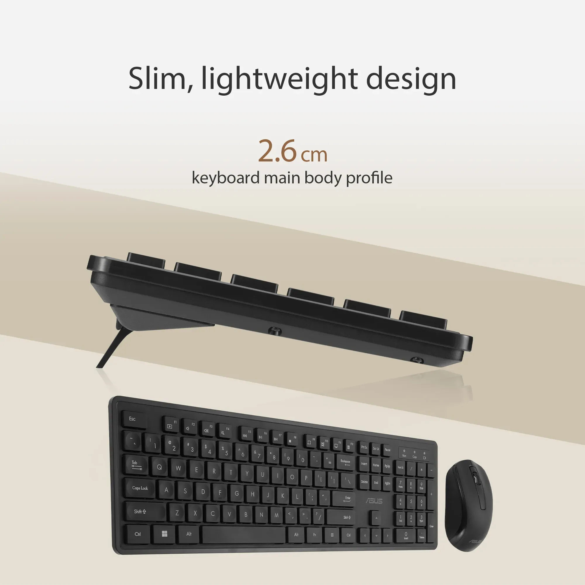 ASUS Wireless Keyboard and Mouse Set CW101-BK overview 2