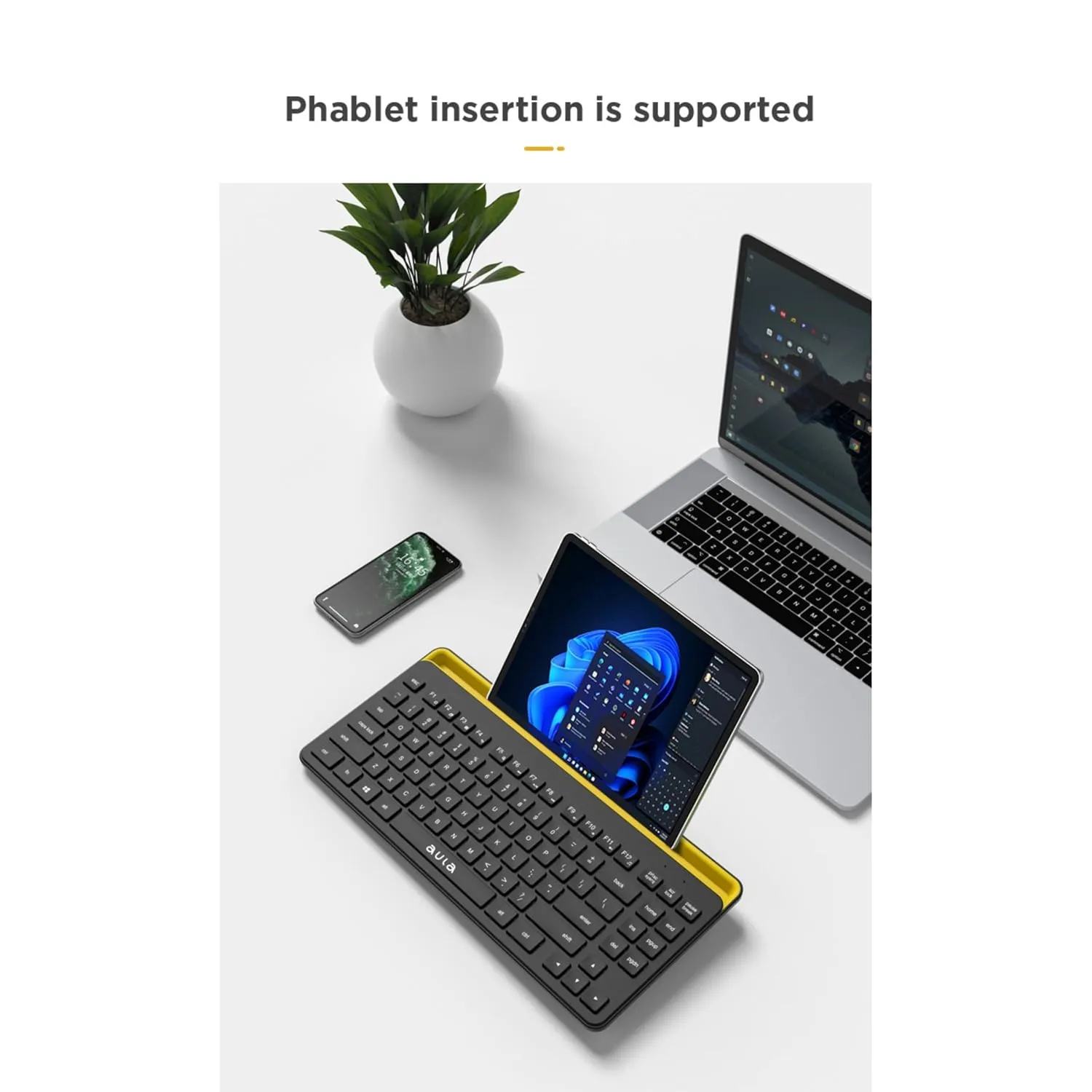 AULA AWK310 Wireless Keyboard Bluetooth Multi-Device Black overview 7