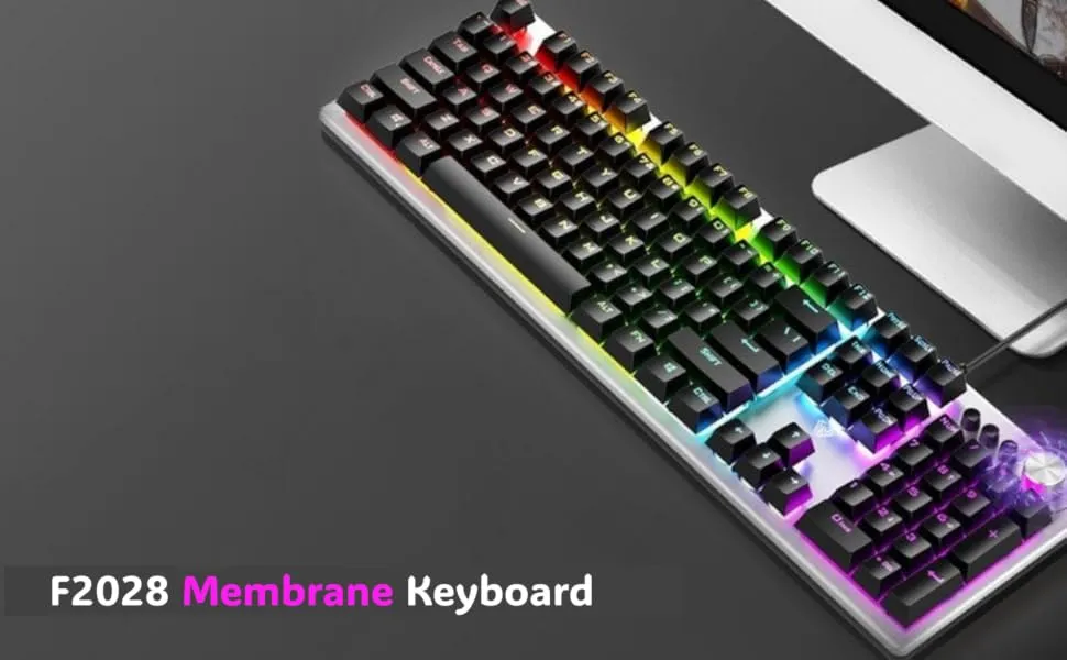 AULA F2028 Wired USB Membrane Gaming Keyboard overview 1