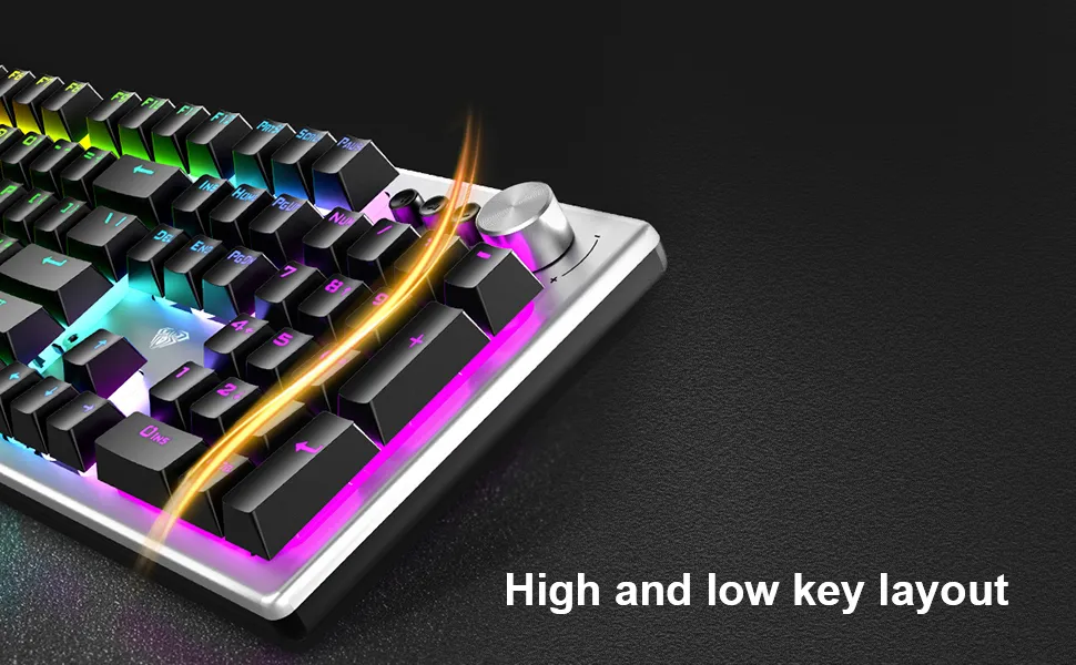 AULA F2028 Wired USB Membrane Gaming Keyboard overview 2