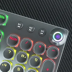 AULA F2088 Mechanical Gaming Keyboard (Black,Without Handrest,Brown Switch) overview 4
