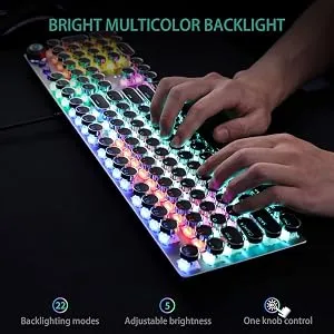AULA F2088 Mechanical Gaming Keyboard (Black,Without Handrest,Brown Switch) overview 5