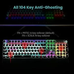 AULA F2088 Mechanical Gaming Keyboard (Black,Without Handrest,Brown Switch) overview 6