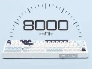 AULA F99 3 in 1 Hot Swappable RGB Gasket Mechanical Keyboard (Ice Blue, Reaper Switch) overview 8