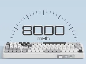 AULA F99 3 in 1 Hot Swappable RGB Gasket Wireless Mechanical Keyboard (Gray+White, Gray wood Switch) overview 8