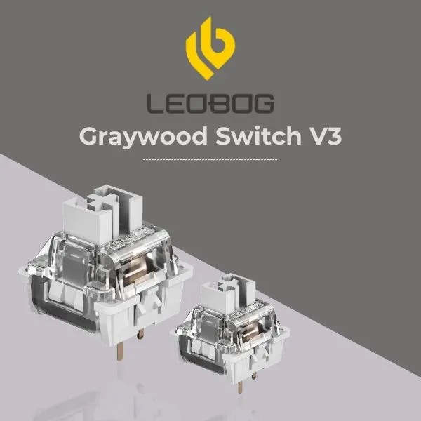 AULA LEOBOG Graywood Switch V3 – Ultra-Smooth, Silent, Pre-Lubed, Hot-Swappable, Ideal for Custom Keyboards – 100pcs (GrWS100) overview 1