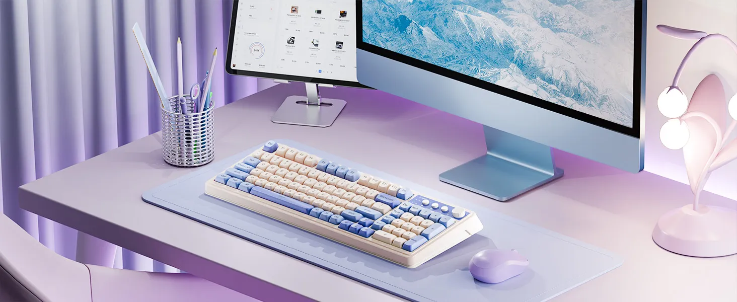 AULA S99 3 in 1 Membrane Programmable Gaming Keyboard (Blue+White) overview 6