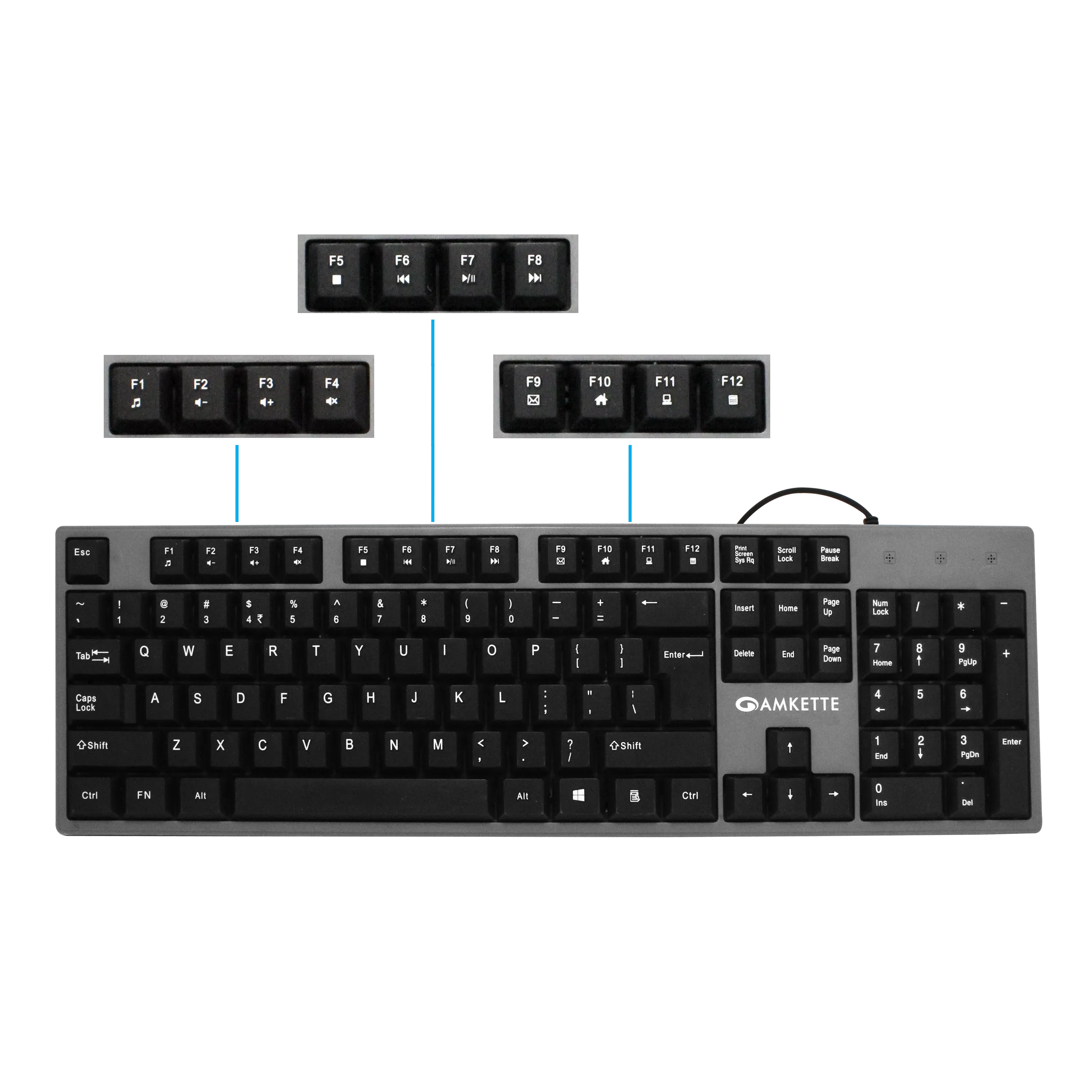 Amkette Lexus Neo Wired Keyboard overview 5