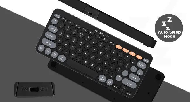 Amkette Optimus Bluetooth 4 in 1 Keyboard (Black) overview 13