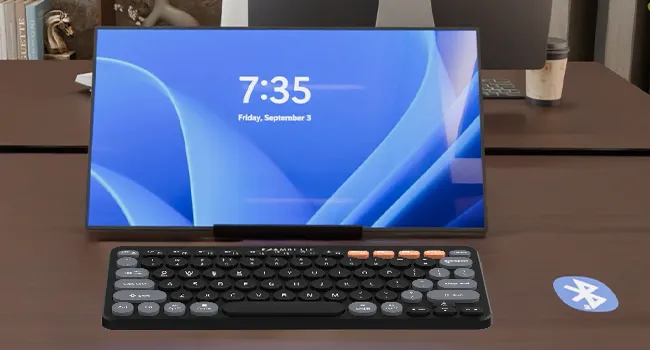 Amkette Optimus Bluetooth 4 in 1 Keyboard (Blue) overview 3