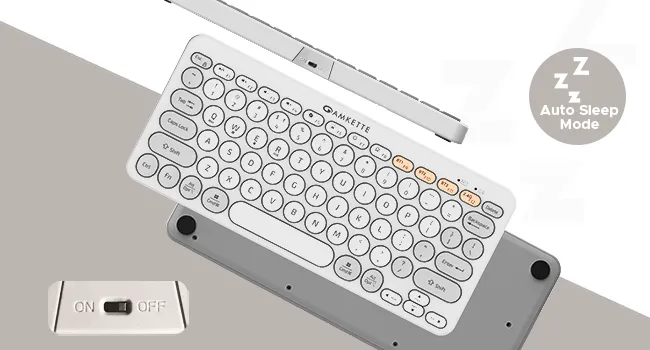 Amkette Optimus Bluetooth 4 in 1 Keyboard (White) overview 13