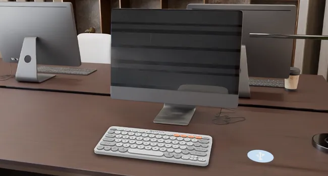 Amkette Optimus Bluetooth 4 in 1 Keyboard (White) overview 2