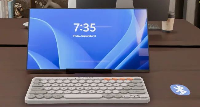 Amkette Optimus Bluetooth 4 in 1 Keyboard (White) overview 3
