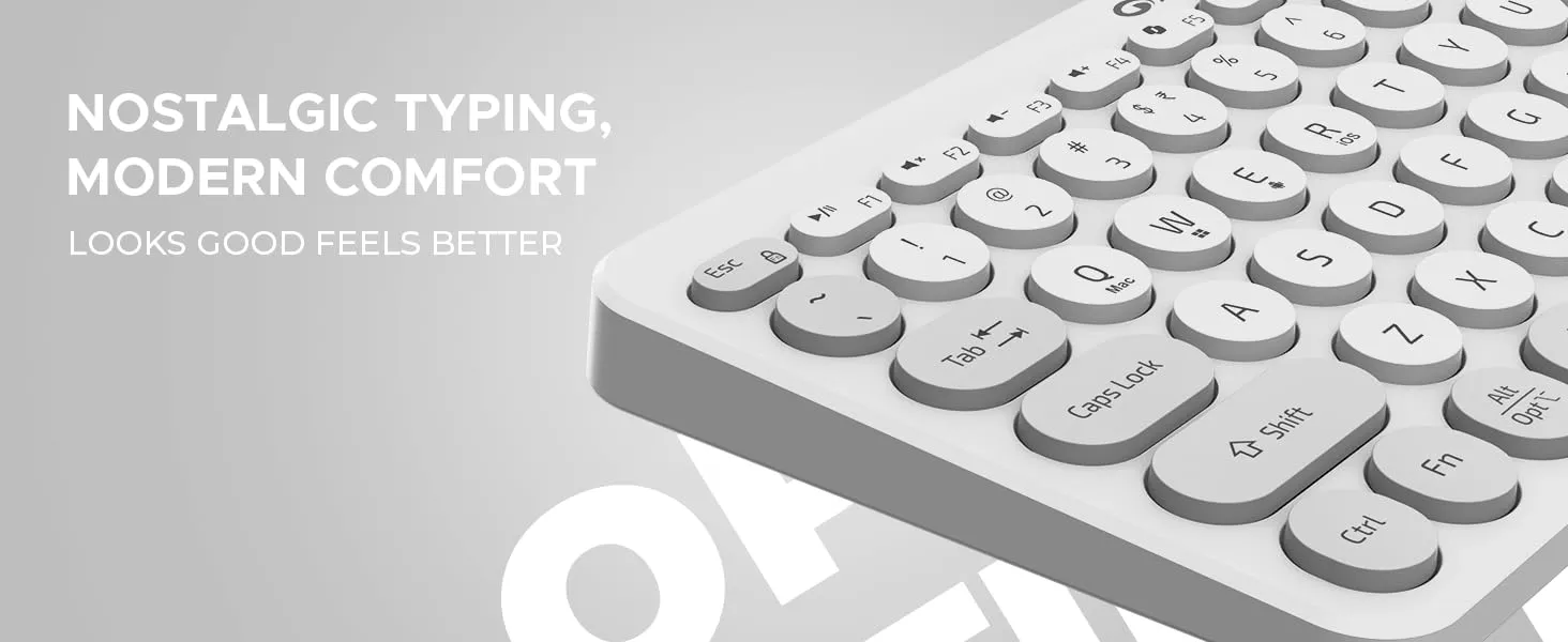 Amkette Optimus Bluetooth 4 in 1 Keyboard (White) overview 4