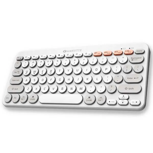 Amkette Optimus Bluetooth 4 in 1 Keyboard (White)