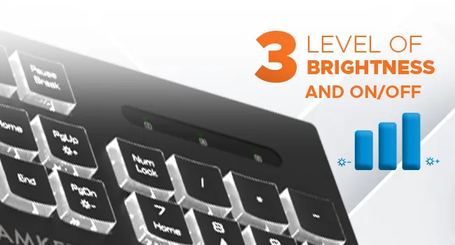 Amkette Wi-Key Backlit Wired USB Keyboard overview 3