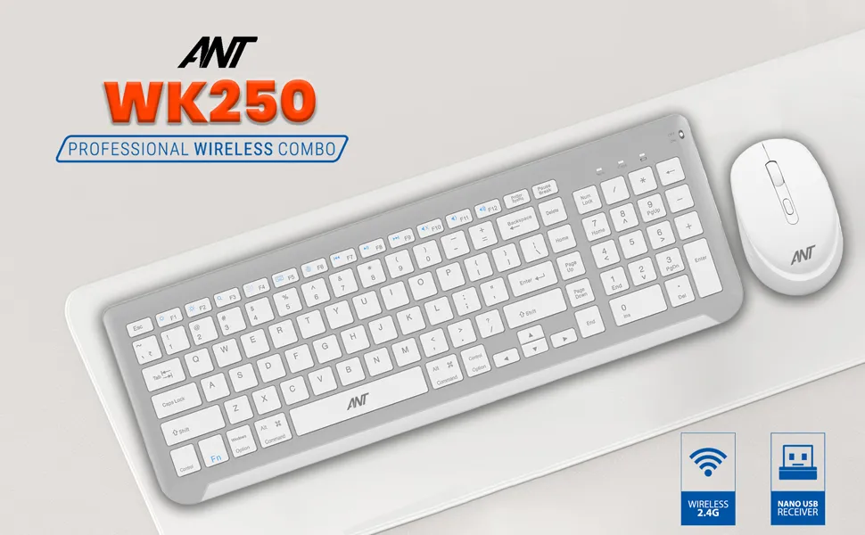 Ant Esports Ant WK250 Nano Wireless USB Keyboard and Mouse combo overview 1