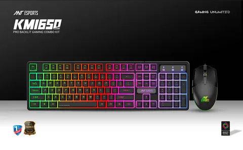 Ant Esports KM1650 Pro Gaming Keyboard And Mouse Combo (Black) overview 1