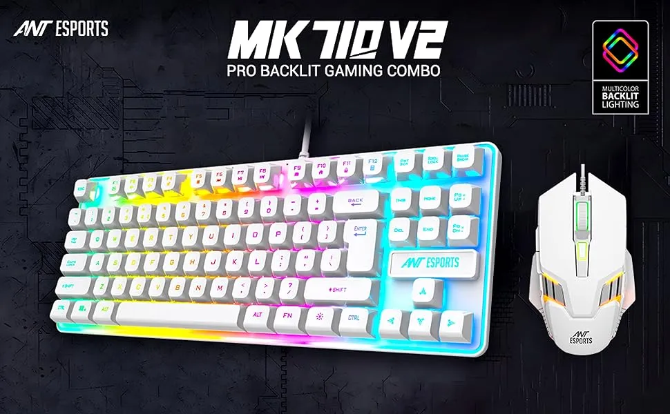 Ant Esports MK700 V2 TKL Wired Gaming Keyboard Mercury overview 1