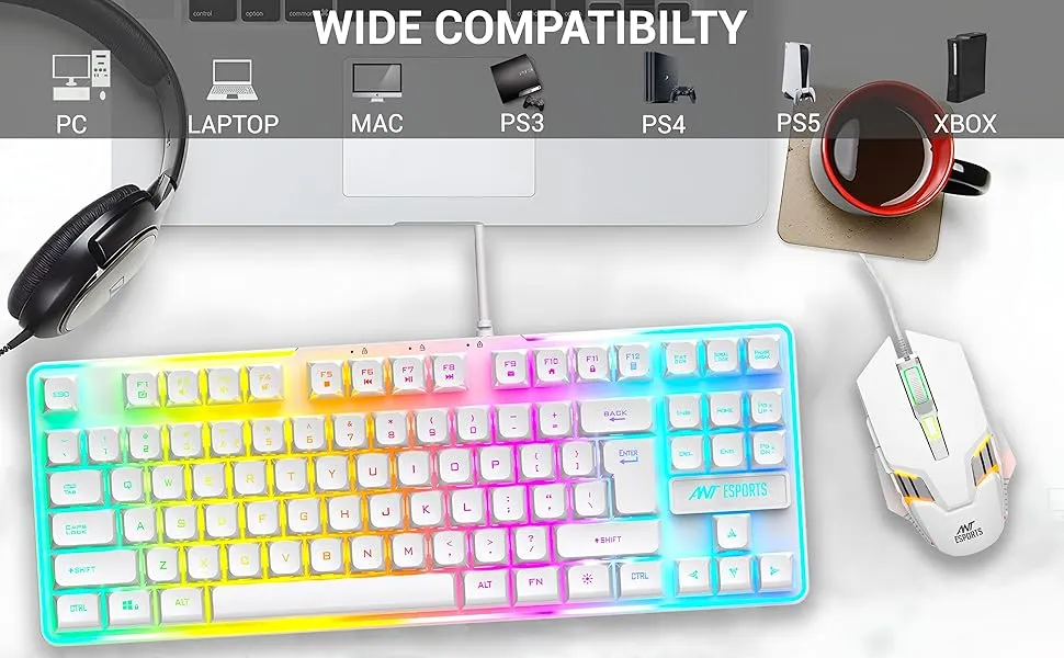 Ant Esports MK700 V2 TKL Wired Gaming Keyboard Mercury overview 3