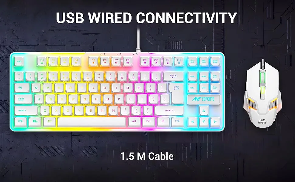 Ant Esports MK700 V2 TKL Wired Gaming Keyboard Mercury overview 5