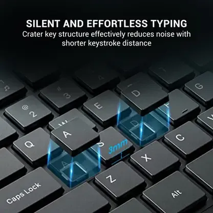 Ant Value FKBRI02 Spill-Resistant, Silent Keys, DPI Wired Mouse & Keyboard Combo (Black) overview 1