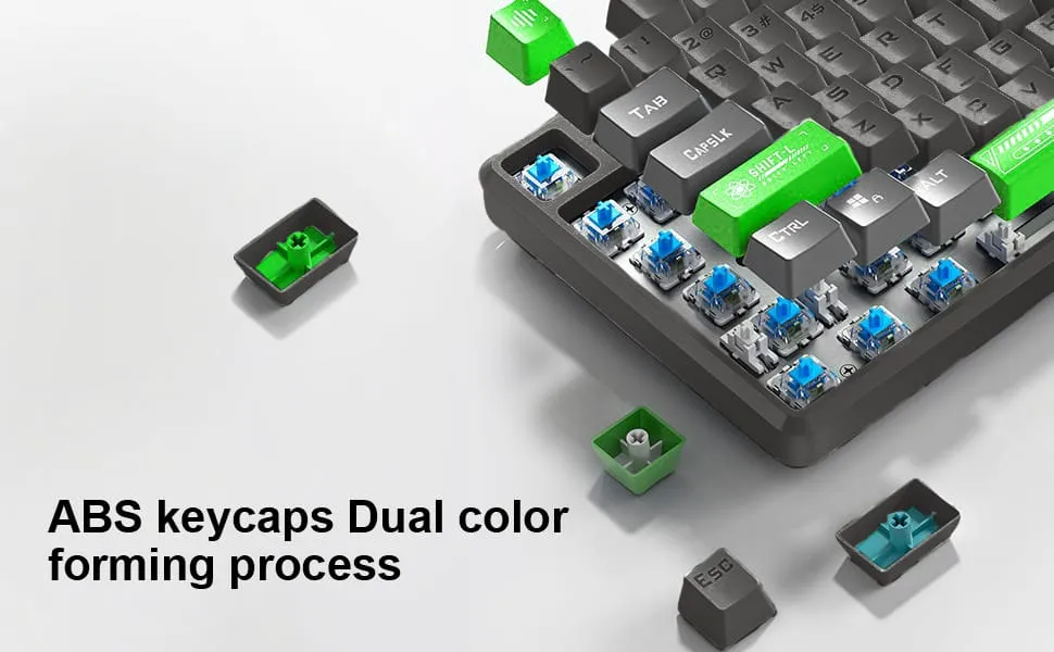 Aula F2088 Pro Mechanical Gaming Keyboard Black Grey Green overview 6