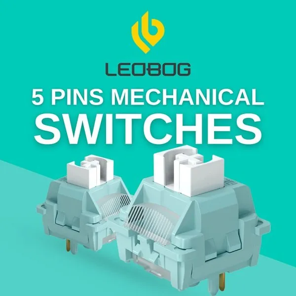 Aula LEOBOG Ice Vein Linear Mechanical Switch – Ultra-Smooth, Silent, Pre-Lubed, Hot-Swappable, Ideal for Custom Keyboards (100pcs) overview 1
