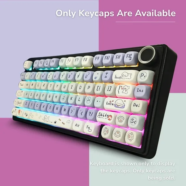 Aula Leobog PBT Cloud Wangwang Keycaps 130 Qty | Compatible With All Kind of Keyboard | Cloud Wangwang keycaps (CWK) overview 1