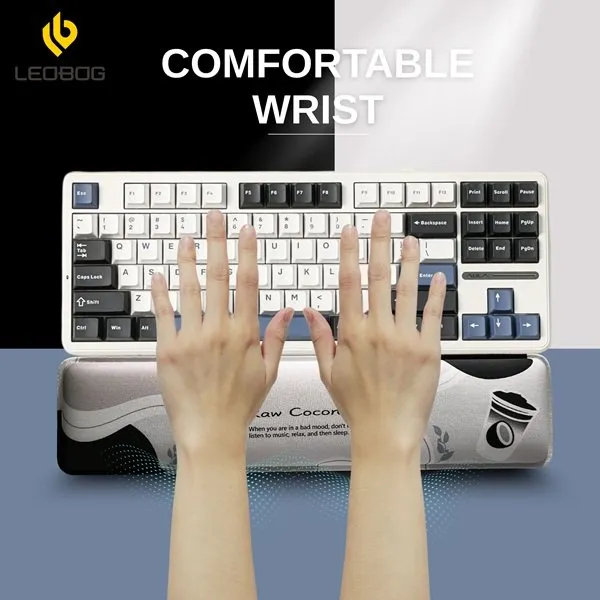 Aula Leobog Raw Coconut Latte Keyboard Hand rest overview 2